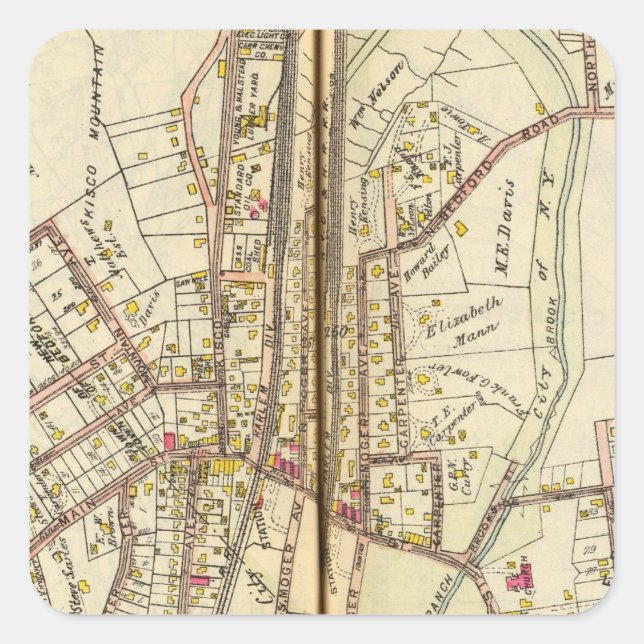 Mt. Kisco, New York Square Sticker (Front)