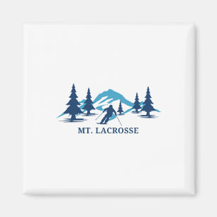 Mt. Lacrosse Wisconsin Ski Resort Skiing Skier Magnet