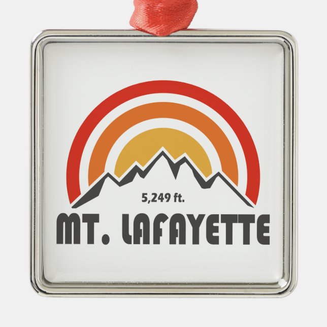 Mt. Lafayette New Hampshire Metal Tree Decoration (Front)