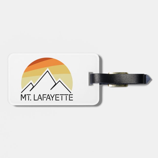 Mt. Lafayette New Hampshire Retro Luggage Tag (Back Horizontal)