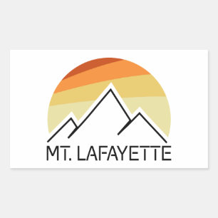 Mt. Lafayette New Hampshire Retro Rectangular Sticker