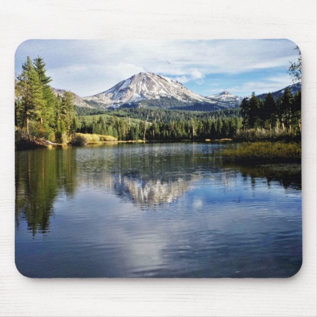 Mt. Lassen From Manzanita Lake Mouse Mat (Front)
