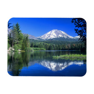 Mt. Lassen rises above Manzanita Lake Magnet