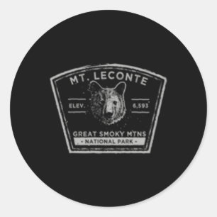 Mt Leconte Great Smoky Mountains Classic Round Sticker