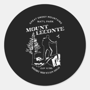 Mt Leconte   Great Smoky Mountains Classic Round Sticker