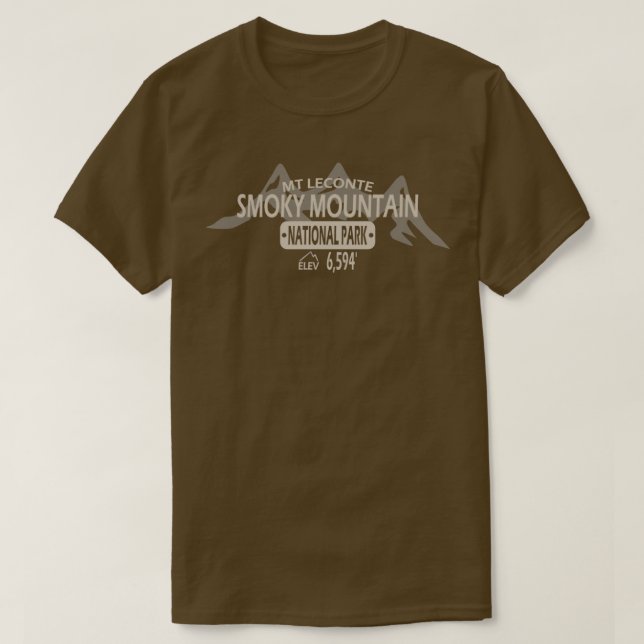 Mt Leconte Smoky Mountains 2 T-Shirt (Design Front)
