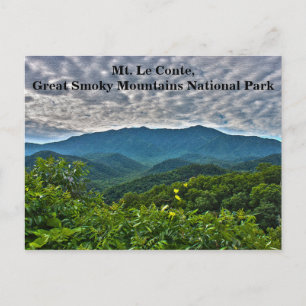 Mt. LeConte Smoky Mountains National Park Postcard