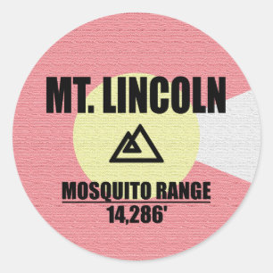 Mt. Lincoln Classic Round Sticker