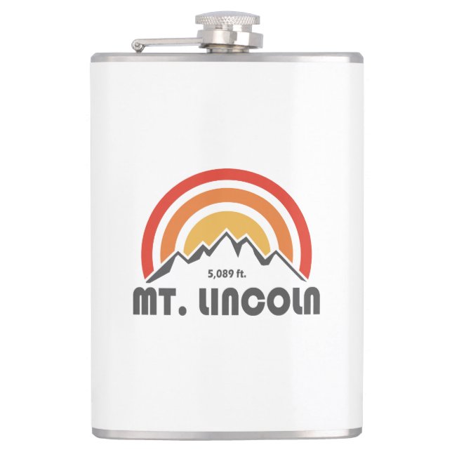 Mt. Lincoln New Hampshire Hip Flask (Front)