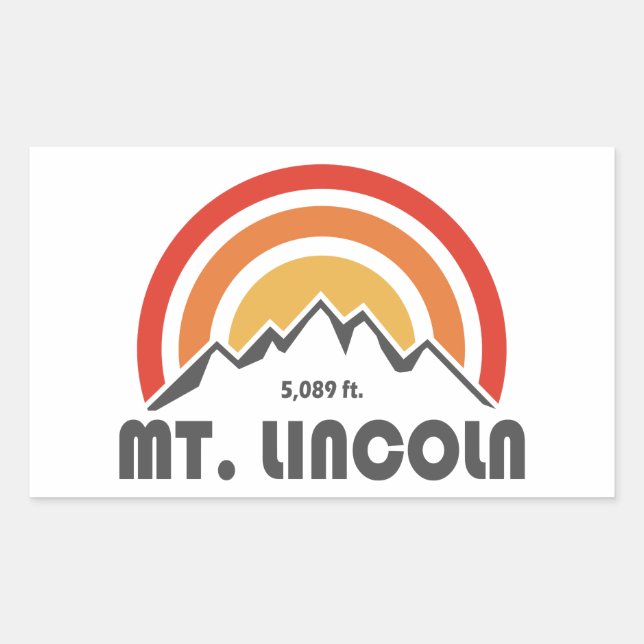 Mt. Lincoln New Hampshire Rectangular Sticker (Front)