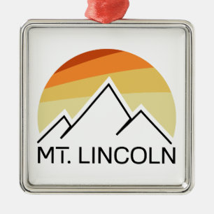 Mt. Lincoln New Hampshire Retro Metal Tree Decoration