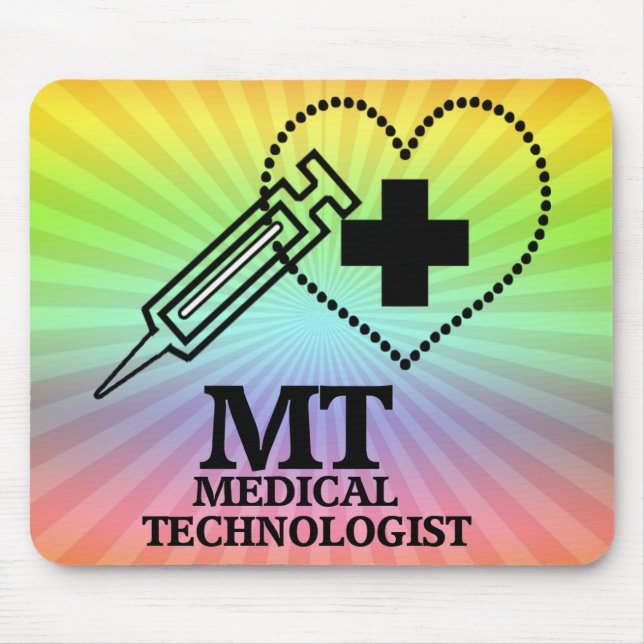MT LOGO SYRINGE HEART MEDICAL TECH MOUSE MAT (Front)