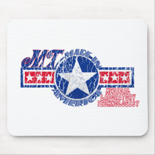 MT MADE IN THE USA PATRIOTIC MEDICAL TECHNOLOGIST MOUSE MAT