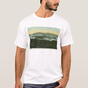Mt. Major Aerial View of Rattlesnake Island, T-Shirt
