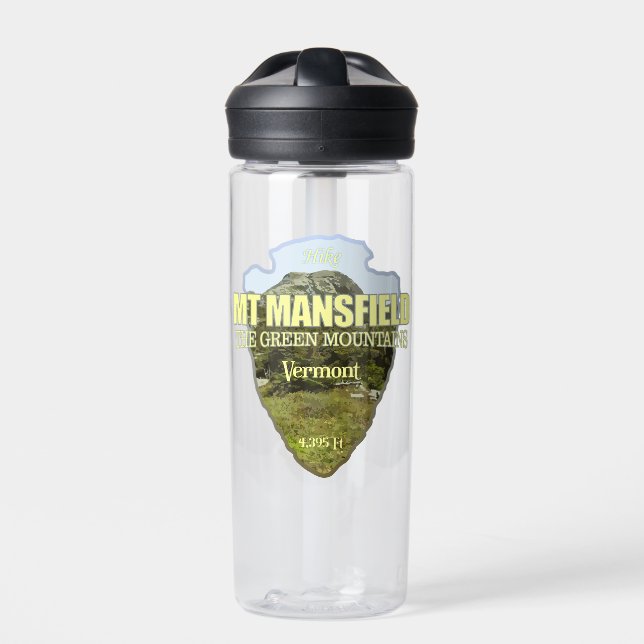 Mt Mansfield (arrowhead)  Water Bottle (Front)