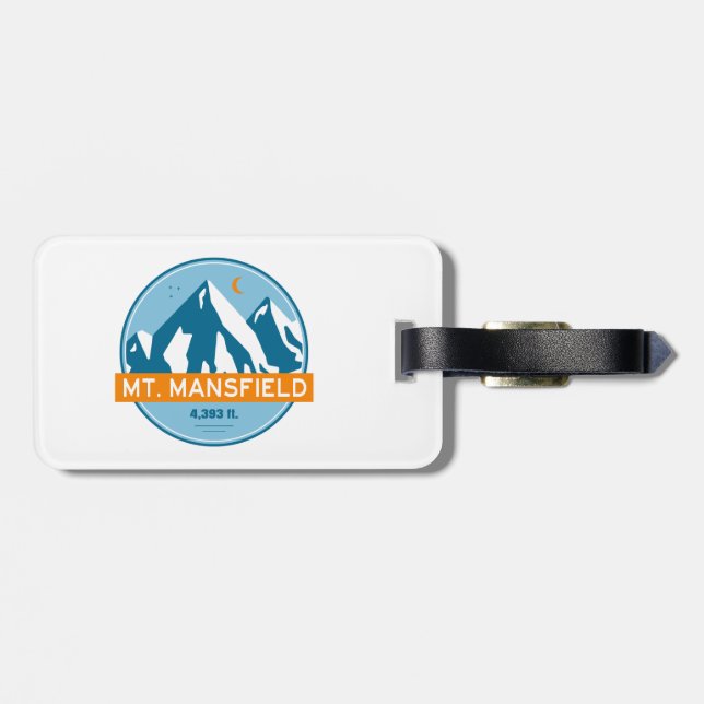 Mt. Mansfield Vermont Stars Moon Luggage Tag (Back Horizontal)