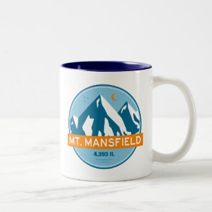 Mt. Mansfield Vermont Stars Moon Two-Tone Coffee Mug