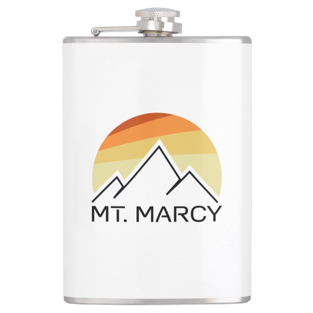 Mt. Marcy Retro Hip Flask (Front)