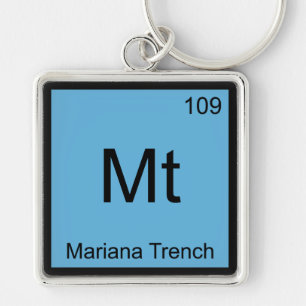 Mt - Mariana Trench Chemistry Element Symbol Tee Key Ring
