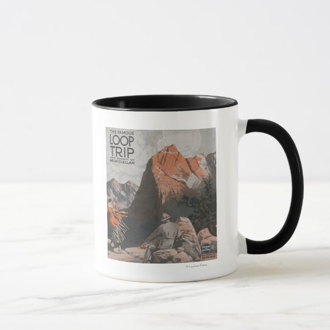 Mt. McClellan & Loop Trip Travel Poster Mug (Right)