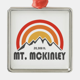 Mt. McKinley Alaska Metal Tree Decoration
