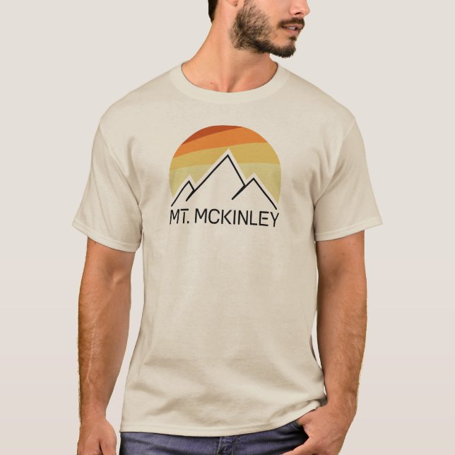 Mt. McKinley Alaska Retro T-Shirt (Front)
