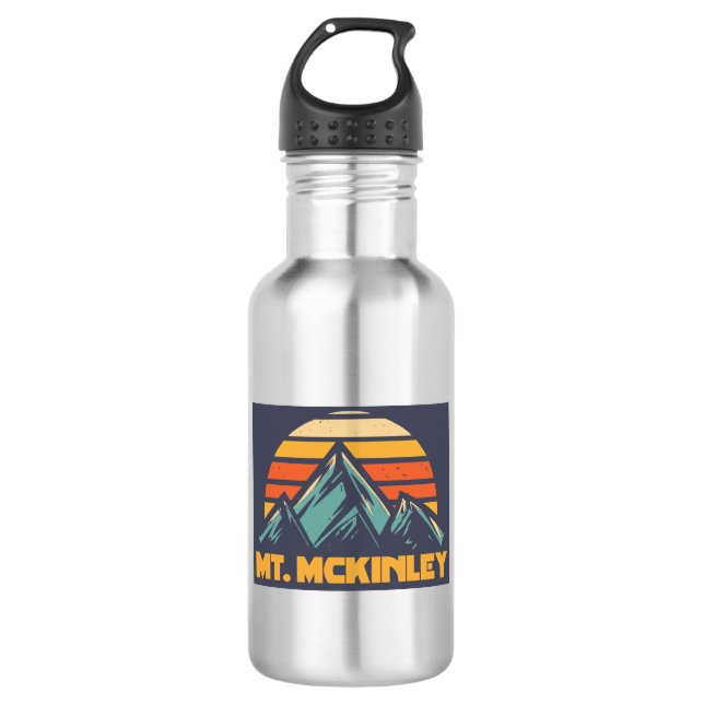 Mt. McKinley Alaska Retro Turquoise 532 Ml Water Bottle (Front)