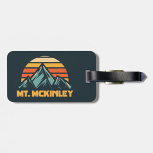 Mt. McKinley Alaska Retro Turquoise Luggage Tag