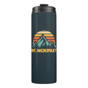 Mt. McKinley Alaska Retro Turquoise Thermal Tumbler
