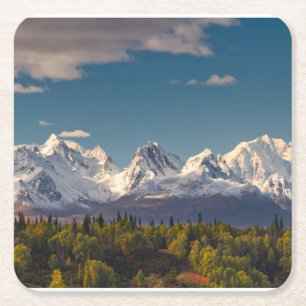 Mt. McKinley Alaska Square Paper Coaster