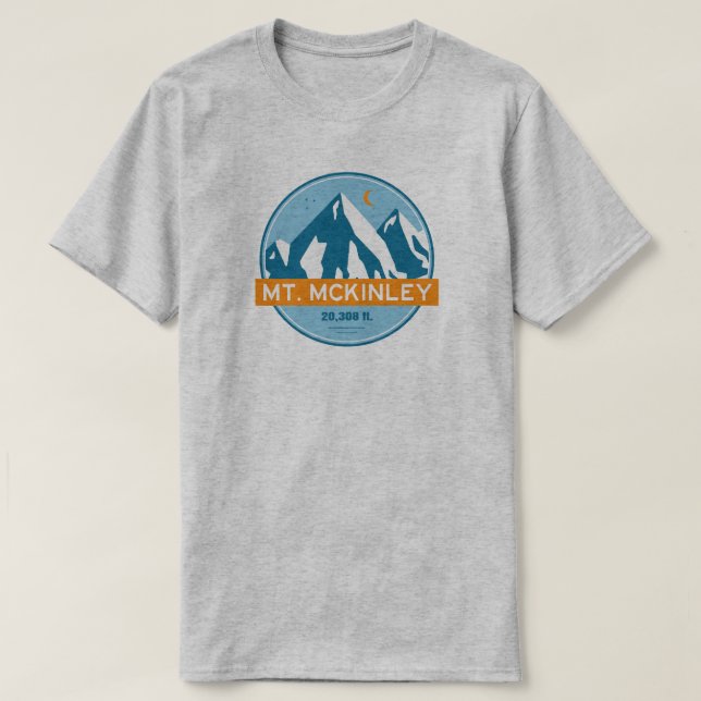 Mt. McKinley Alaska Stars Moon T-Shirt (Design Front)