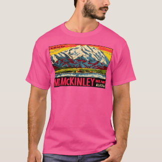 Mt Mckinley Denali National Park Alaska Vintage Tr T-Shirt