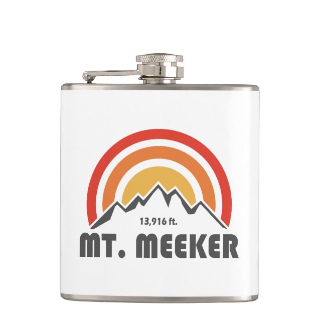 Mt. Meeker Colorado Hip Flask (Front)
