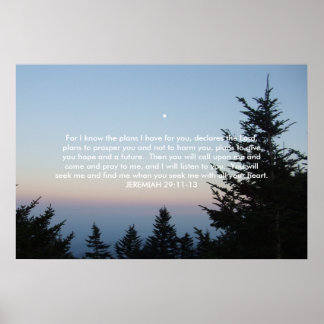 Mt. Mitchell North Carolina - JEREMIAH 29:11-13 Poster