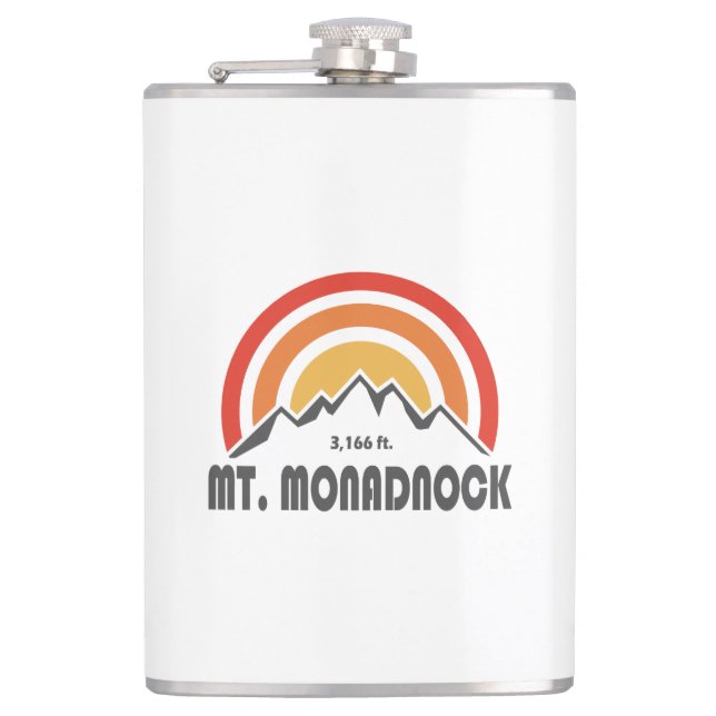 Mt. Monadnock New Hampshire Hip Flask (Front)