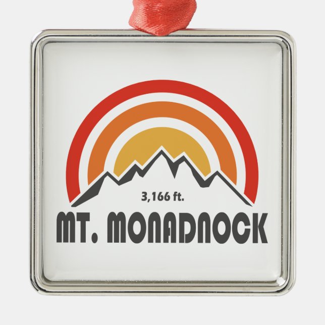 Mt. Monadnock New Hampshire Metal Tree Decoration (Front)