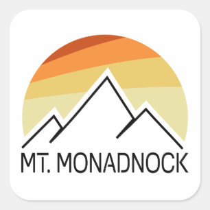 Mt. Monadnock New Hampshire Retro Square Sticker