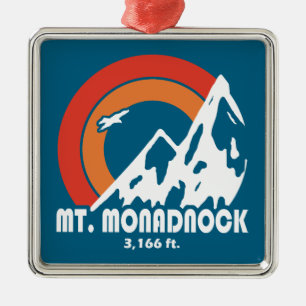 Mt. Monadnock New Hampshire Sun Eagle Metal Tree Decoration