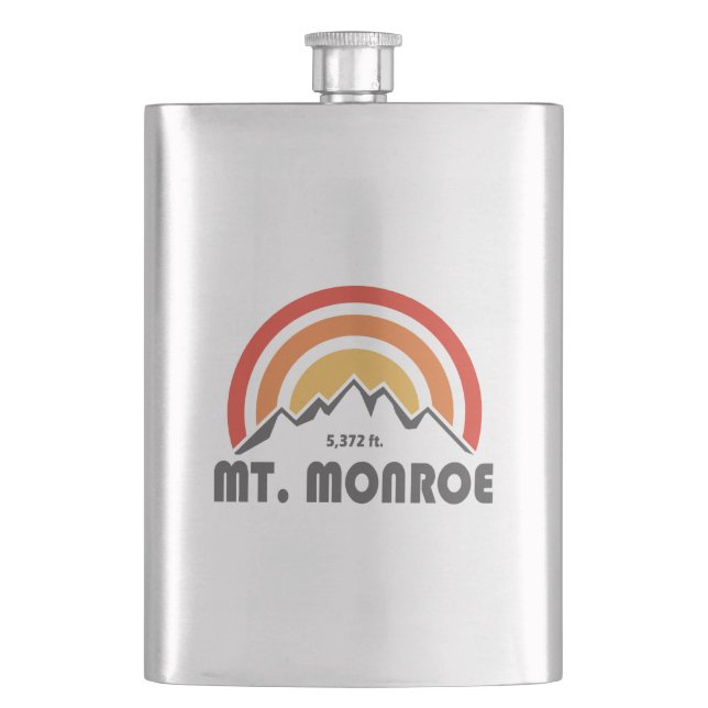 Mt. Monroe New Hampshire Hip Flask (Front)
