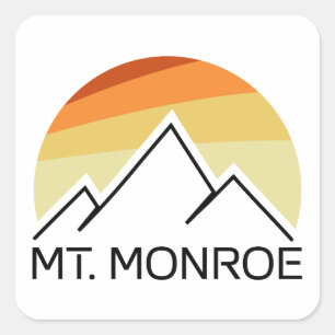 Mt. Monroe New Hampshire Retro Square Sticker