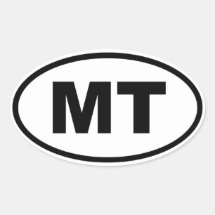 MT Montana Oval Sticker