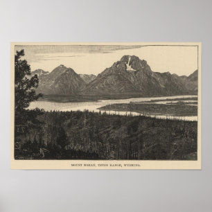 Mt Moran, Wyo Poster