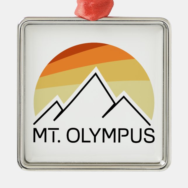 Mt. Olympus Washington Retro Metal Tree Decoration (Front)