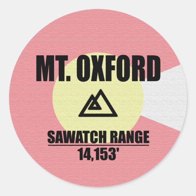 Mt. Oxford Classic Round Sticker (Front)