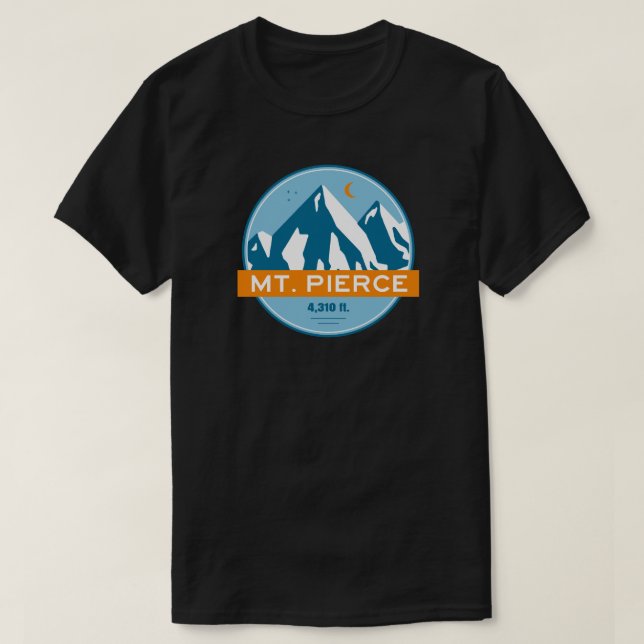 Mt. Pierce New Hampshire Stars Moon T-Shirt (Design Front)