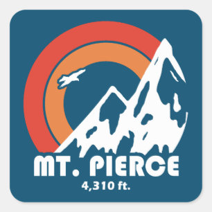 Mt. Pierce New Hampshire Sun Eagle Square Sticker