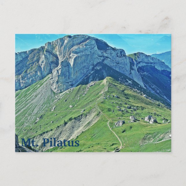 Mt. Pilatus Travel Switzerland Mountain Landscape Postcard (Front)
