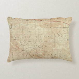 Mt Pinos quadrangle showing San Andreas Rift Decorative Cushion