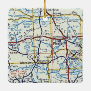Mt Pleasant and Sulphur Springs Christmas Ornament