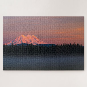 Mt. Rainer foggy sunset jigsaw puzzle